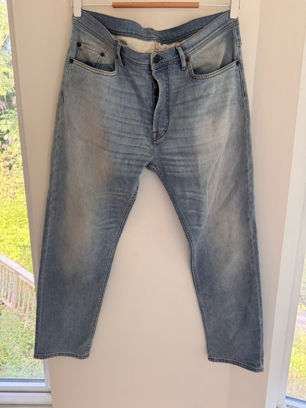 ACNE STUDIOS River jeans Powder Blue 34/32 mens - Picture 8 of 8